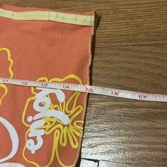 🚨SHEIN Women’s Orange Cream Graphic Crop Tank Top XL - Picture 5 of 7